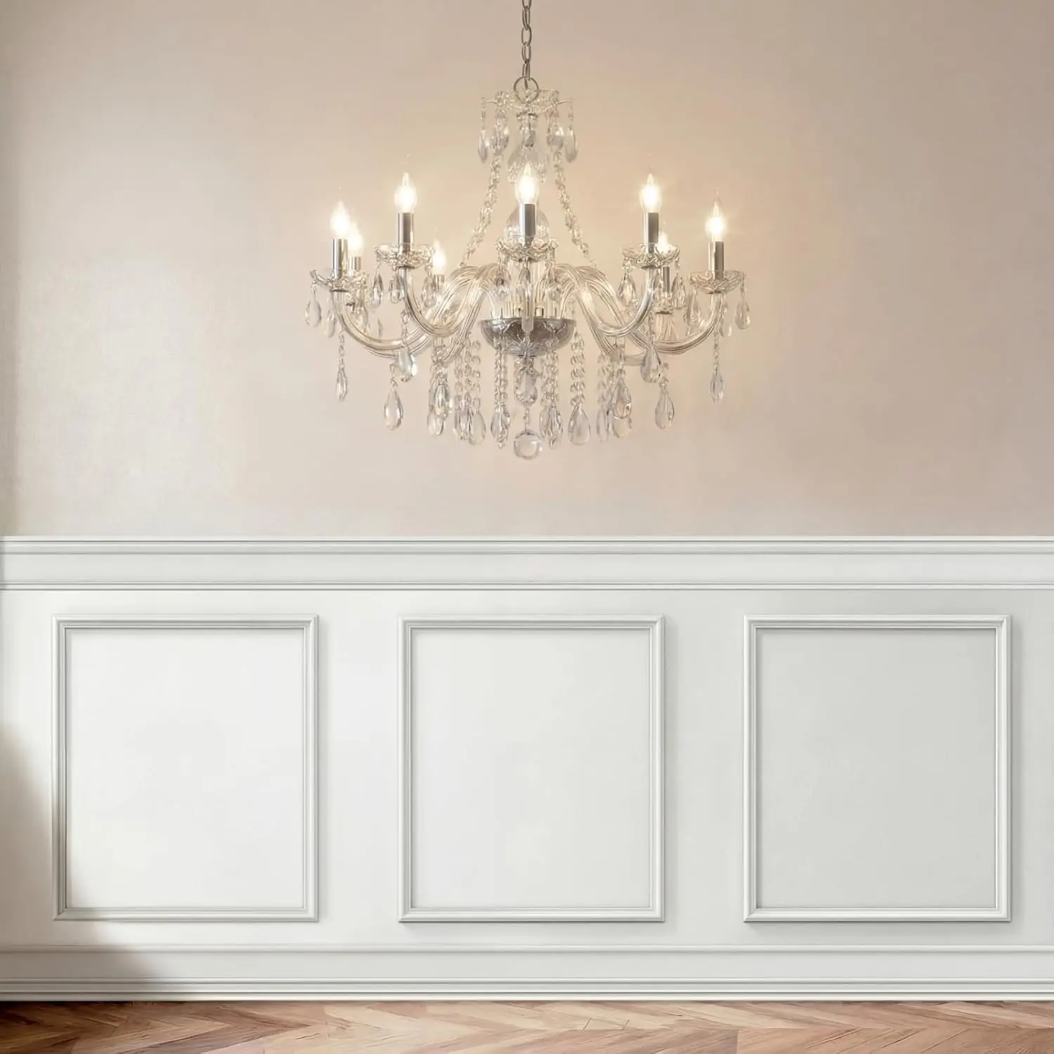 3 Sets Pre-Cut Wall Peel and Stick Trim Molding Wall Wainscoting Panels  Self Adhesive Baseboard Molding Trim for Interior Decoration Living Room Bedroom Accent (12 x 24 x 0.98 in,White)