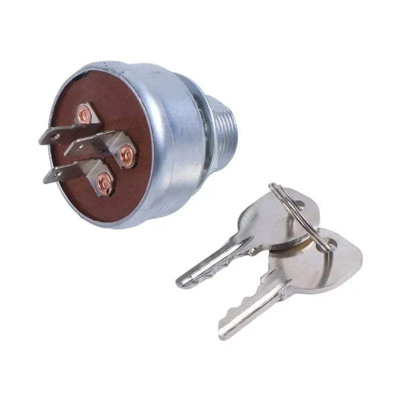 FridayParts Ignition Key Switch 60736C2 for CASE Tractor Farm Equipment Models 100, 130, 140, 154, 184, 185 (Farmall International Compatible)