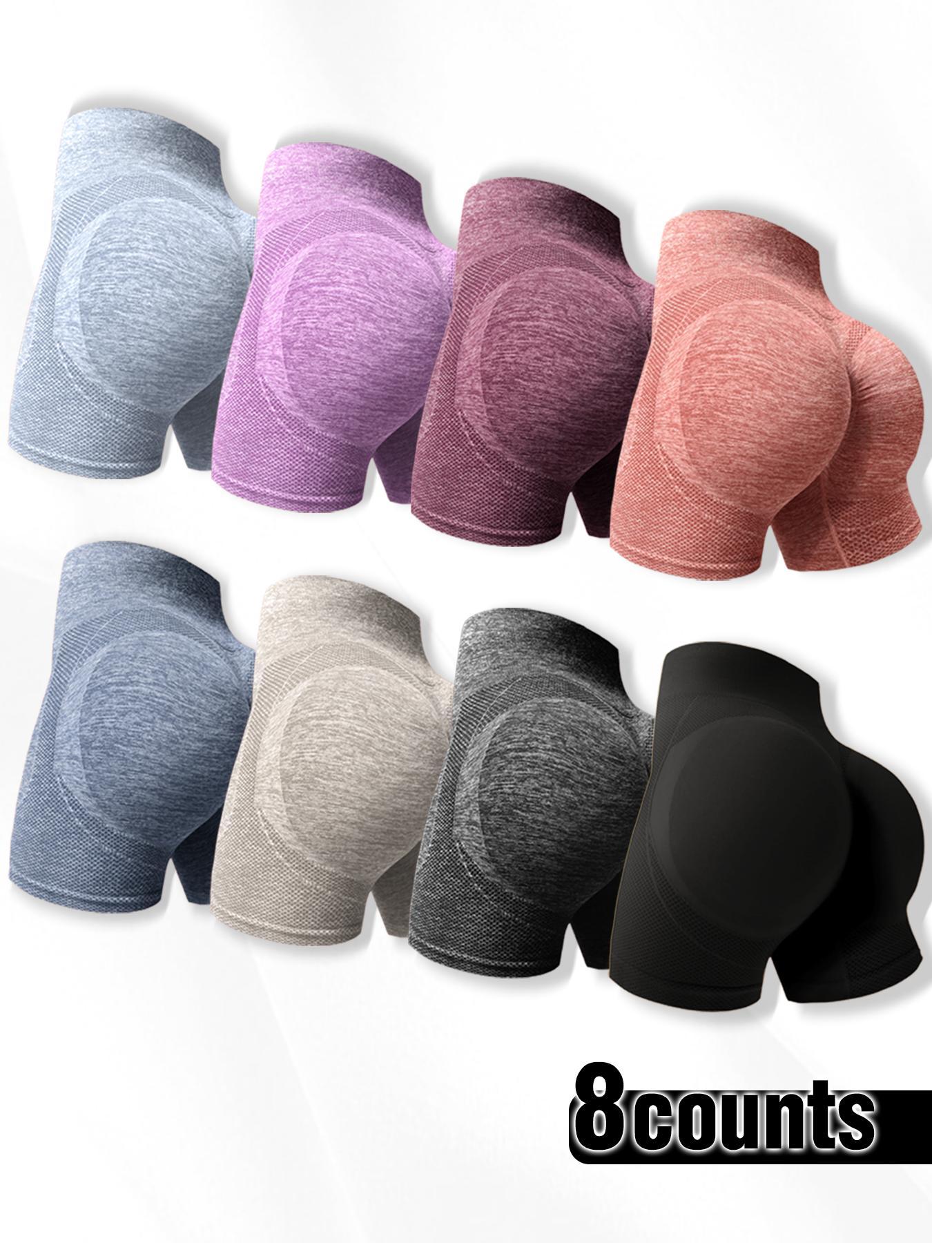 Women's High Waist Sports Gym Shorts, Quick Drying High Stretch Seamless Yoga Short Leggings, Ladies Sportswear Clothing for Indoor Outdoor Wear