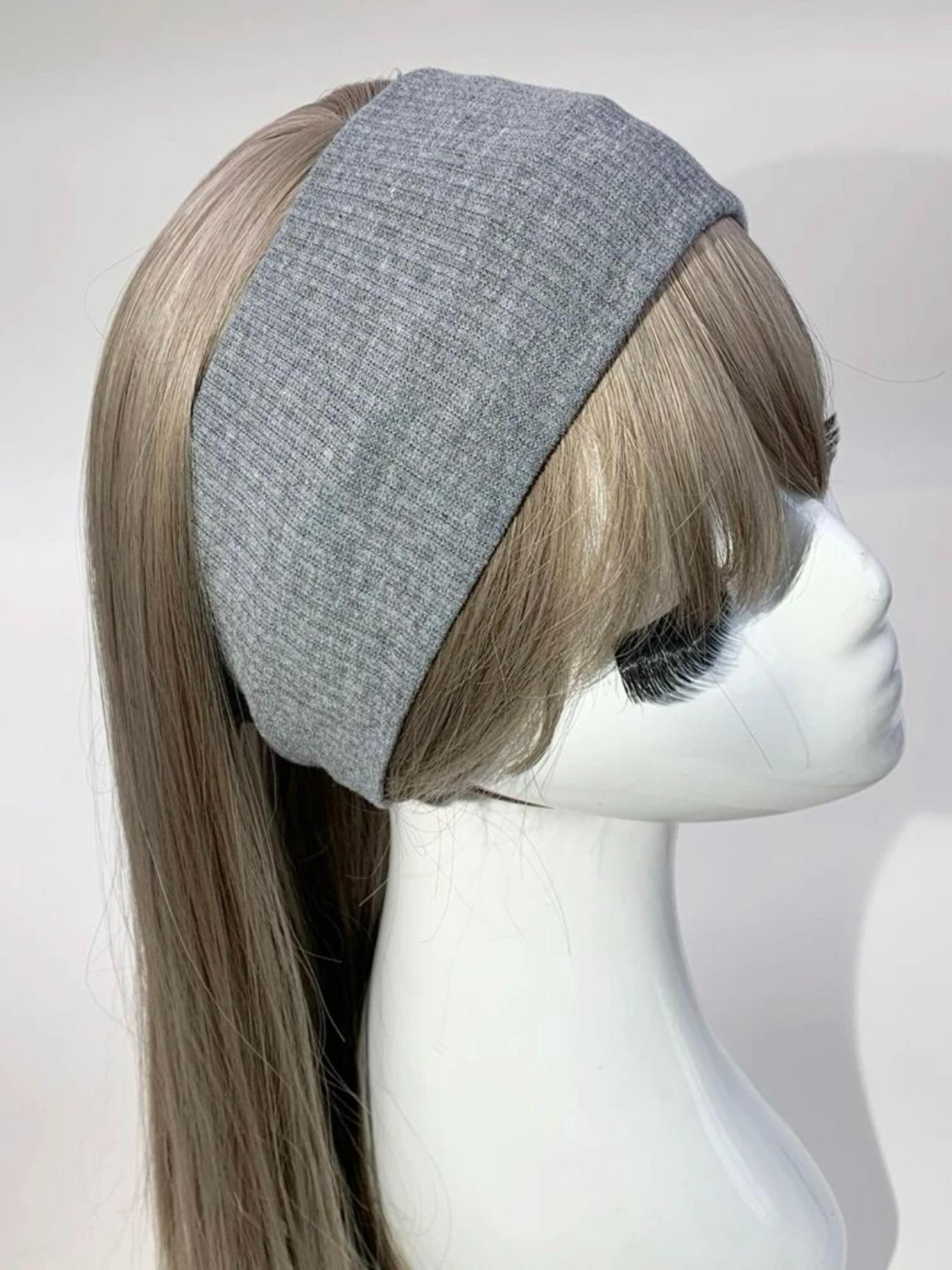 Solid Color Knit Hair Band, Soft Headband, Casual Wide Band Hair Accessories for Women & Girls, Minimalist Headwear Suitable for Thick Hair