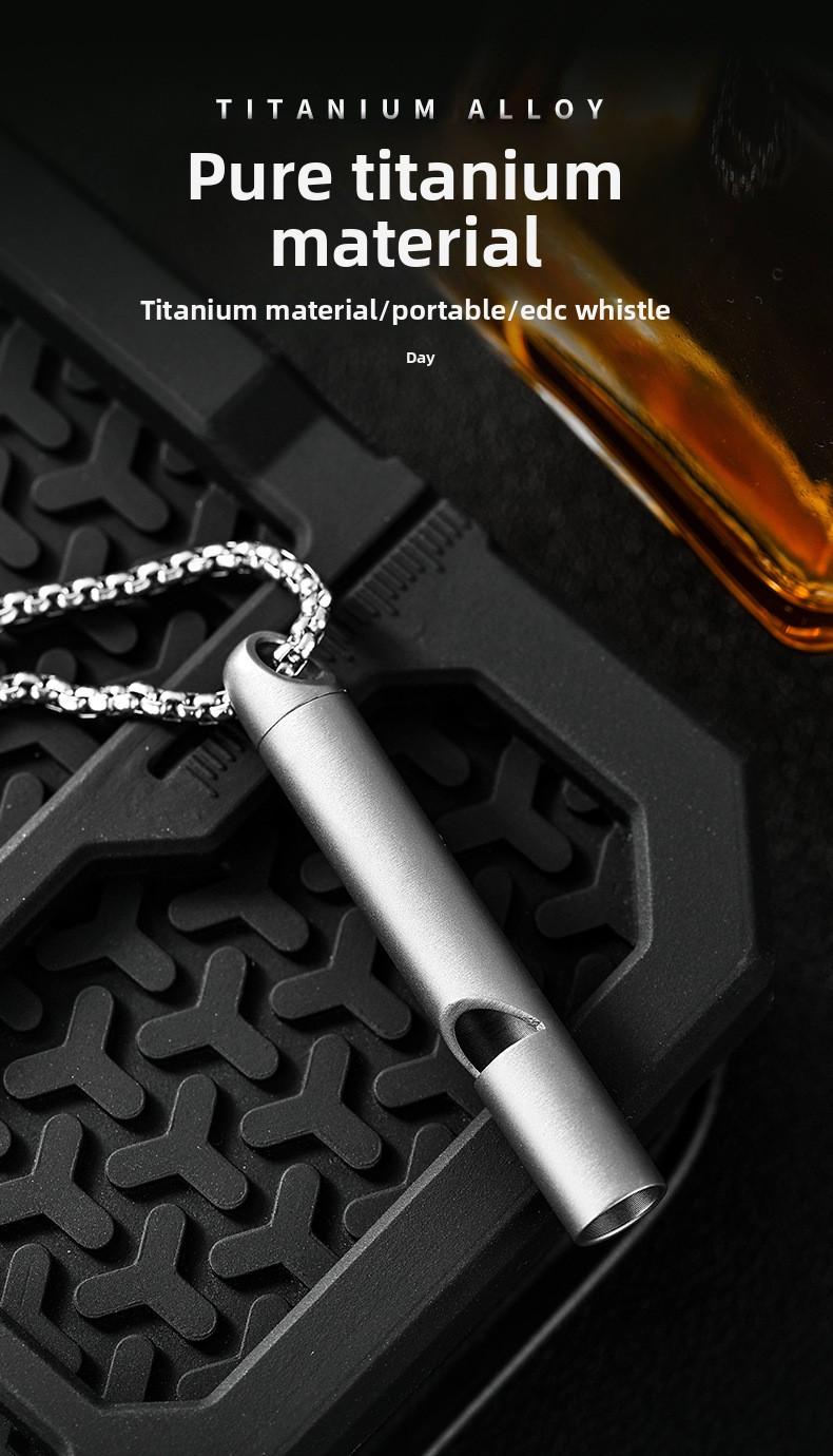 Titanium Whistle High Decibel Emergency Survival Whistle for Outdoor Camping Hiking Hunting Emergency Rescue Gear Lightweight Portable Survival Tool