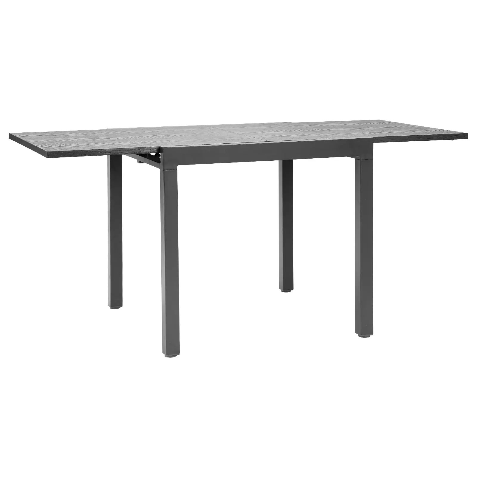 Expandable Outdoor Patio Dining Table, 150 lbs / 68.04 kg Maximum Load Capacity, Aluminum Frame Metal Steel Slat, Expandable Design, Powder Coated, Galvanized Finish