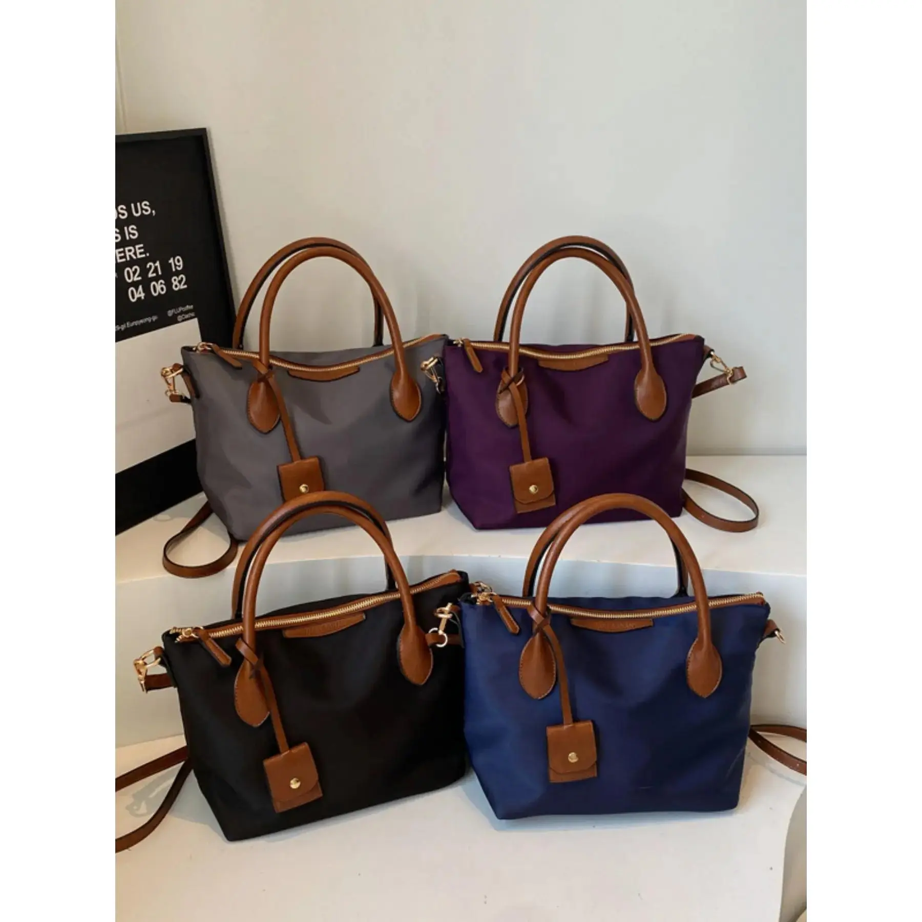 Lightweight Business Casual Handbag, Women's Large Capacity Nylon Crossbody Bag, Business Multifunctional Bag, Perfect for Work School Travel New Year Gift, Casual Shoulder Bag, Everyday Bag, Casual Crossbody Bags,，