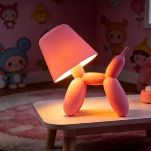 Fun Balloon Dog Lamp – Artistic Touch-Control LED Sculpture Lamp, USB Rechargeable & Dimmable Desk Light for Kids' Room, Bedside, Office, Perfect Gift for Children