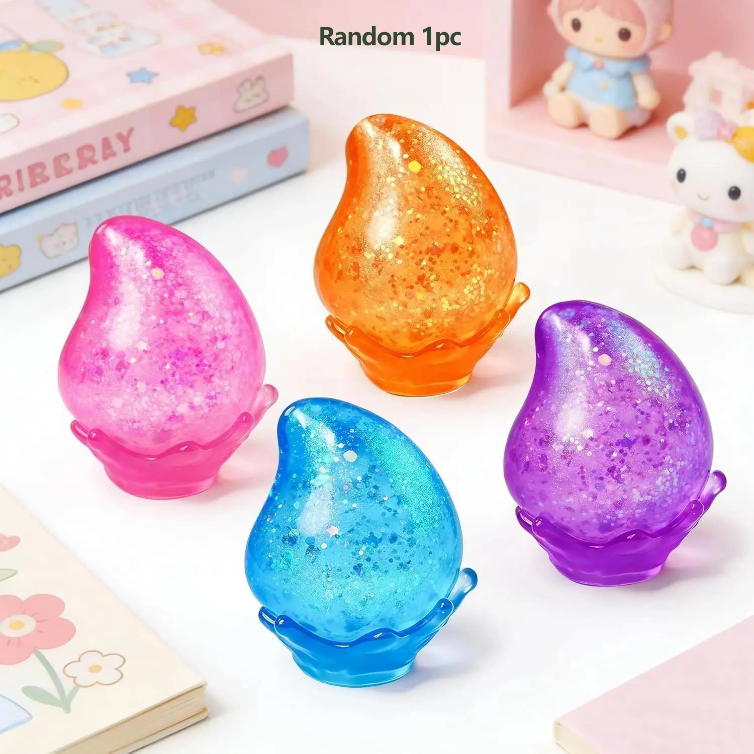 2026 Dream Teardrop Squishy, Squishy Balls, Slow-Rising Malt Candy-Style Squeeze Fidget Ball, Soft Sensory Stress and Anxiety Relief Toy for Kids and Adults, Great for Autism, Birthday Party Favors and Everyday Gifts
