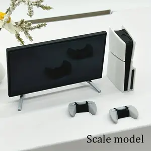 Realistic Mini TV Model, Dollhouse Play Props, Desktop & Home Decor Ornaments, Perfect for DIY Projects, Ideal Gift Idea
