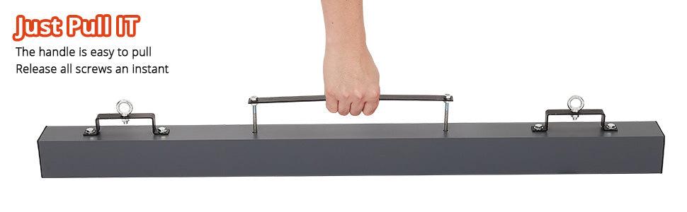 【GARVEE】Hanging Magnetic Sweeper 60 Inches Heavy-Duty Magnet Sweeper, Nail Magnet Sweeping Tool with 140 LBS Lifting Capacity, Magnet Double Magnetic Force Sweeper Unit, Hanging Magnet for Forklift