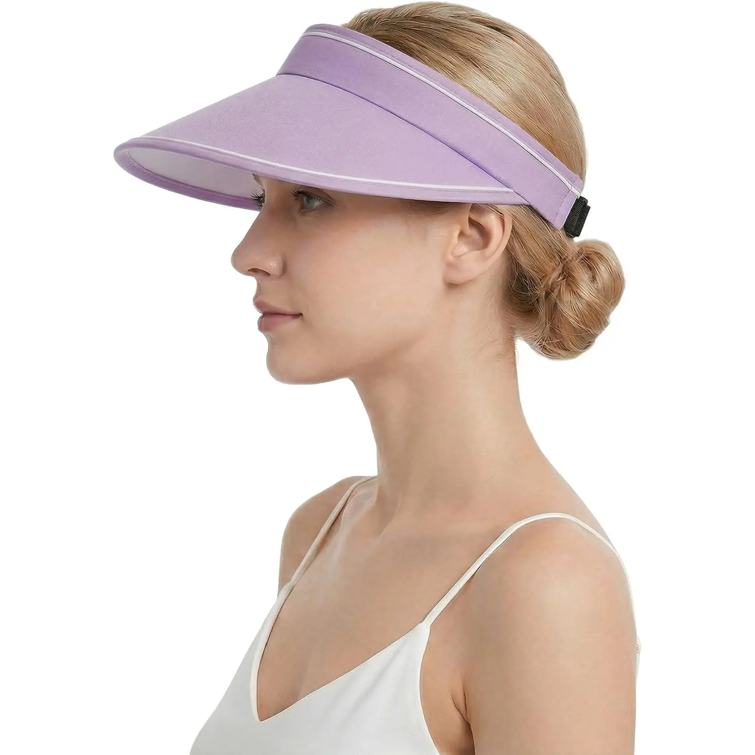 Outdoor sports baotongle Sun Visors for Women Wide Brim Clip on Visor Hats Adjustable UV Protection Summer Cap for Golf Beach Outdoor Sports