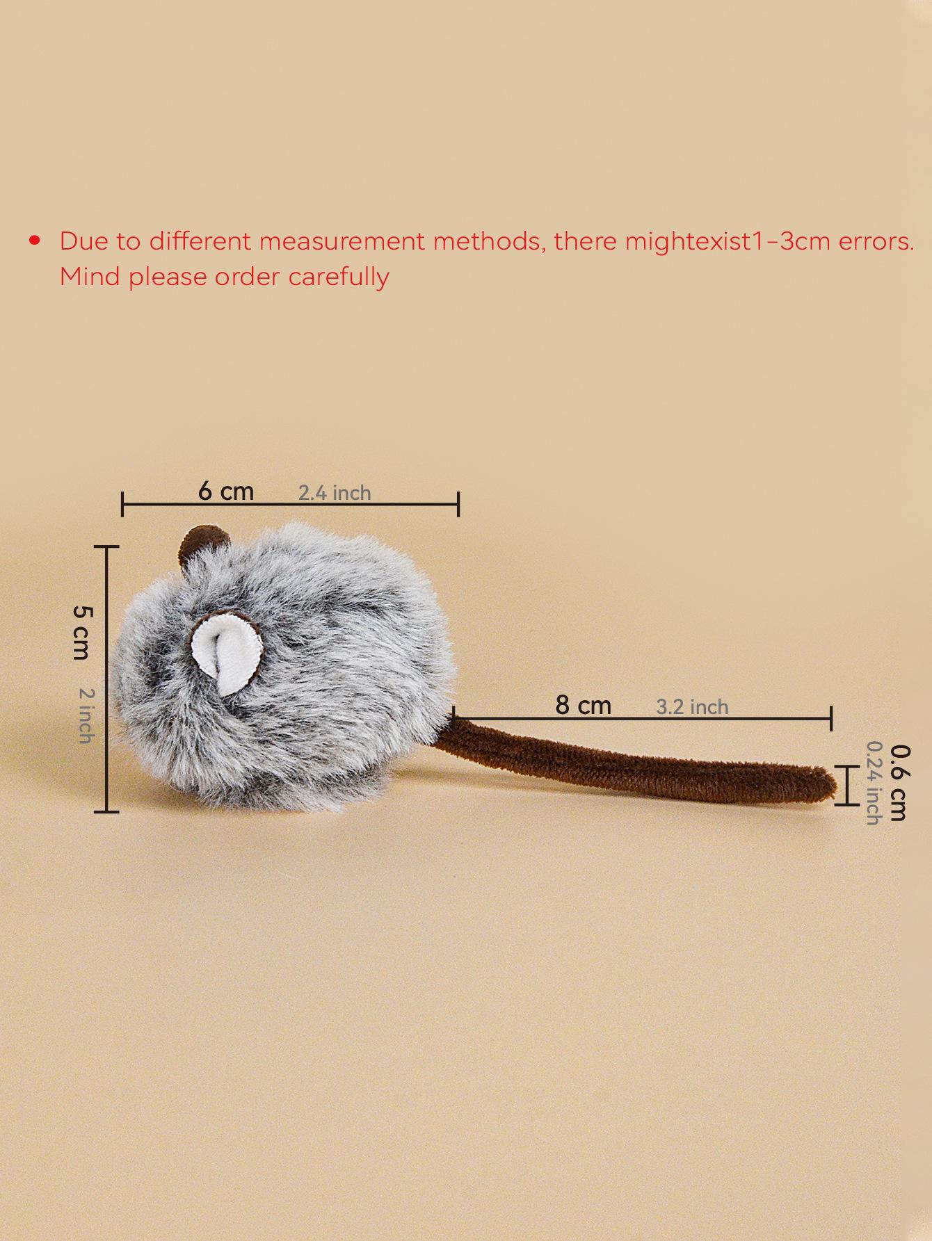 Gray realistic and funny mini plush mouse toy for daily play, a self-entertaining pet toy for cats Gray realistic and funny mini plush mouse toy for daily play, a self-entertaining pet toy for cats