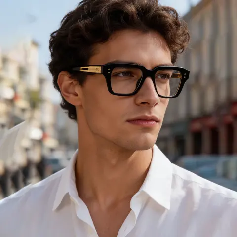 Caterside 1 Count with Packing Anti-Blue Light Glasses, Fashion Accessory Eyewear, Fashion Glasses, Casual Full Rim PC Frame, Plain Design, Suitable for Travel, Cycling, Beach, Street Photography