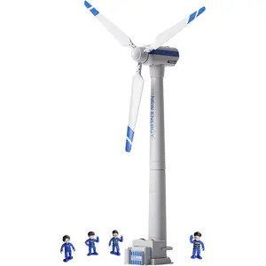 Windmill Model Large Sized Wind Up Wind Turbine Science Teaching Tool for Children STEM Toy Educational Toy for Kids Learning Science