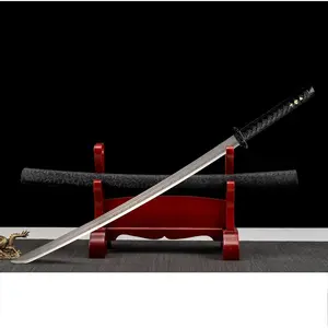 Japanese Samurai Katana Sword Unsharpened Real Carbon Steel Full Tang Blade Traditional Iaido Practice Sword for Training Home Decor & Gift