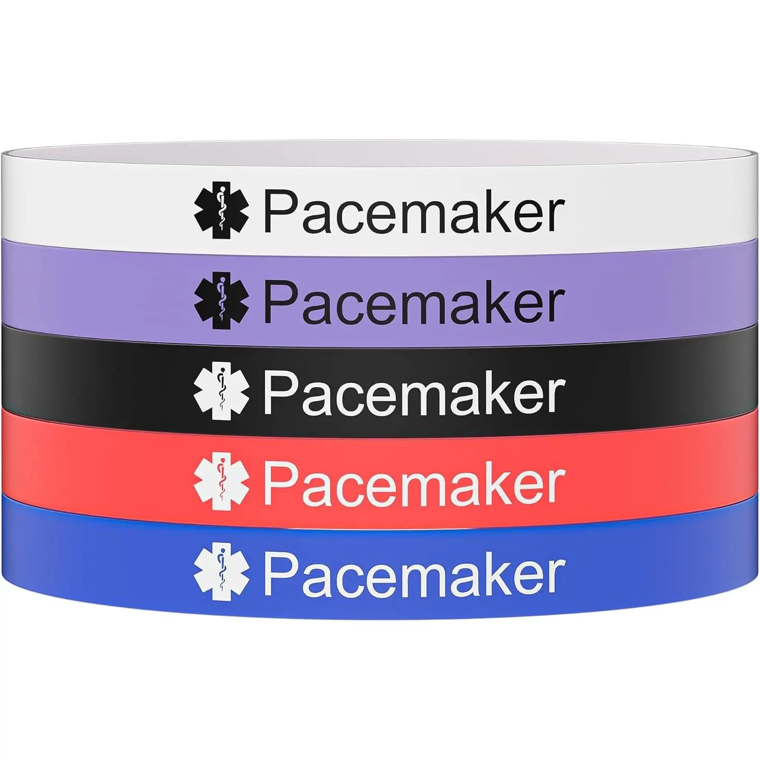 5 count  Alert Bracelet for Men Women,  Alert ID  Wristband for  D.N.R Pacemaker Epilepsy