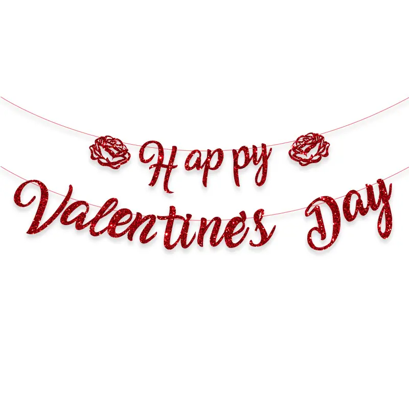 Valentine's Day party, birthday party decoration flags, wedding heart-shaped flags, Qixi Festival streamers