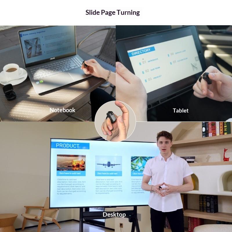 Bluetooth Ring Mouse Charging Case Multi-Function Touch Mini 2.4G Wireless Smart Remote Control Special Lazy People Computer