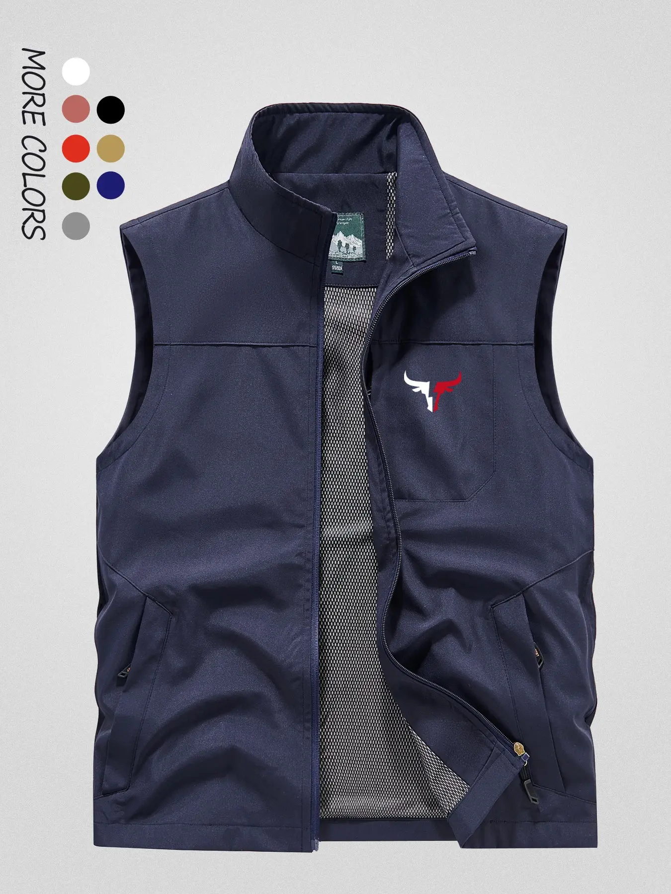 Men's Fishing Vest for All Seasons, Outdoor Hiking Camping Tactical Vest, Multi-Functional Summer Workwear Photography Vest, Plain Casual Menswear Waistcoat Vest
