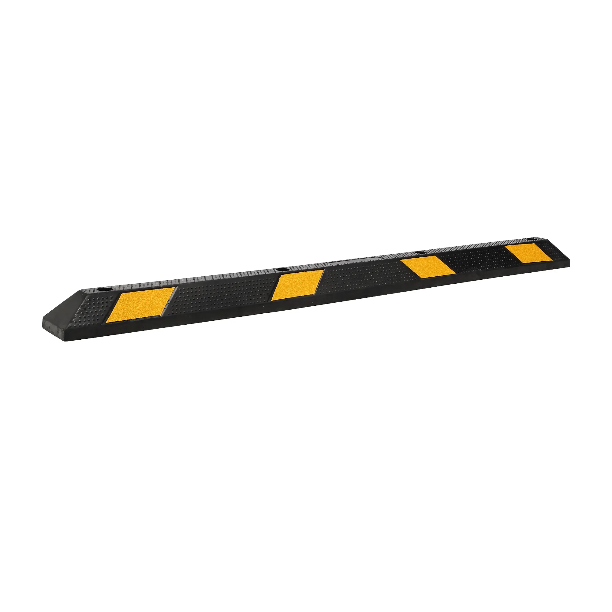 Rubber Curb Parking Garage Floor Stopper, 72.8 in 44000 LBS Capacity Extra Wide Rubber Parking Lot Stopper with 8 High Reflective Yellow Safety Stripes for Vehicles Truck Driveway