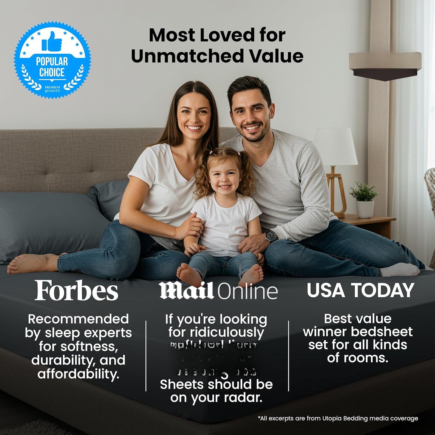 Fitted Sheets - Bulk Pack of 6 Bottom Sheets - Soft Brushed Microfiber - Deep Pockets - Shrinkage & Fade Resistant - Easy Care (Grey)