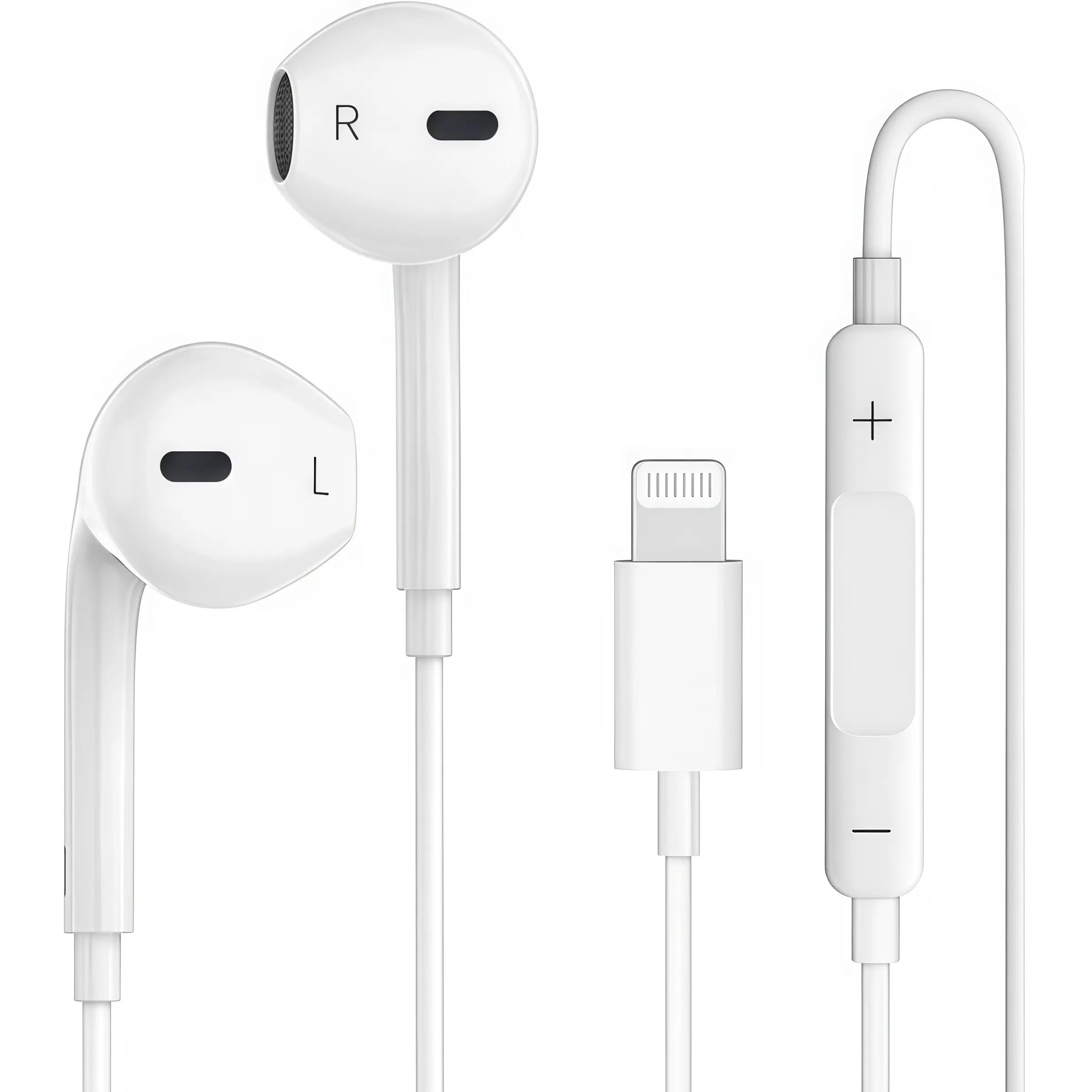 1pc Wired Semi-In-Ear Earphones, Plug & Play, Compatible with iOS Devices, Ideal for Music & Voice Calls, Lightweight Design