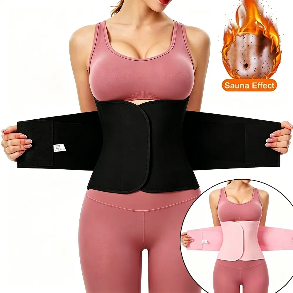 Women's Elastic Waist Trainer Cincher Belt, Solid Tummy Control Body Shaper for a Sleek Style, Basic Stomach Wrap for Postpartum Wear