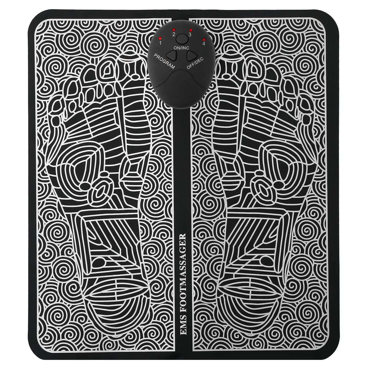 Foot Massage Pad Electric Stimulator Massager Unit Leg Reshaping Muscle Pain Relax Foldable Massage Mat w/ 6 Modes 10 Intensity Levels,summervibes