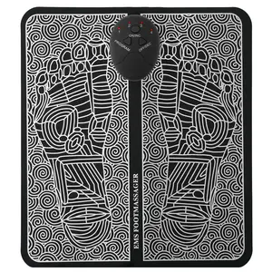 Foot Massage Pad Electric Stimulator Massager Unit Leg Reshaping Muscle Pain Relax Foldable Massage Mat w/ 6 Modes 10 Intensity Levels,summervibes