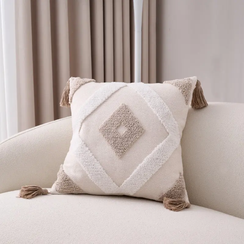 Bohemian ins style pillow sofa living room office travel bedside backrest bay window cushion cover pillow cover