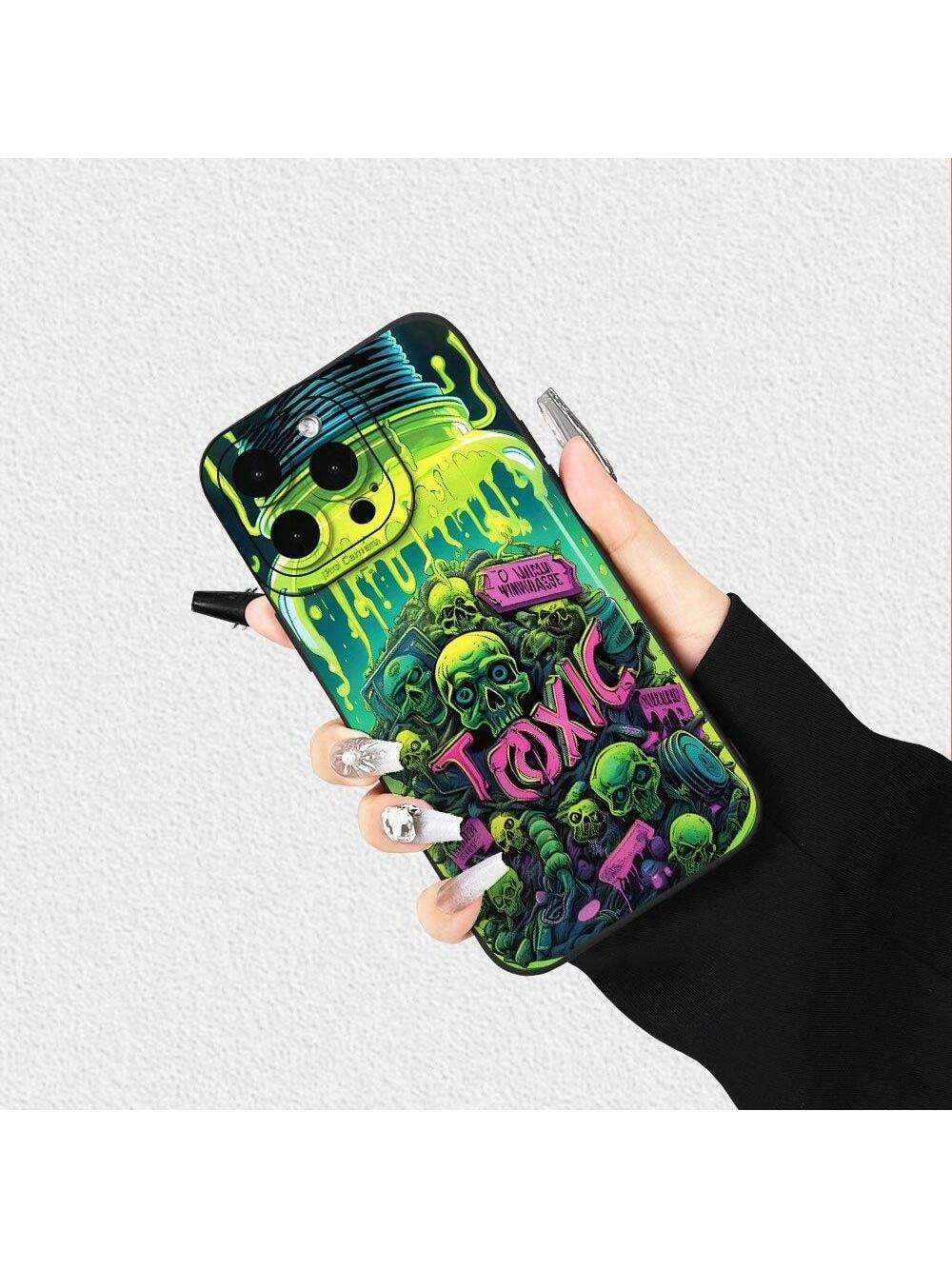 Hot Selling Creative Skull And  Pattern Mobile Phone Case, Suitable For IPhone 16/15/14/13/12/11/XS/XR/X/7/8 Plus/Pro/Max/Mini - Creative And Fashionable Design, Suitable For Men And Women, Give To Friends, Family, Boyfriend, Girlfriend