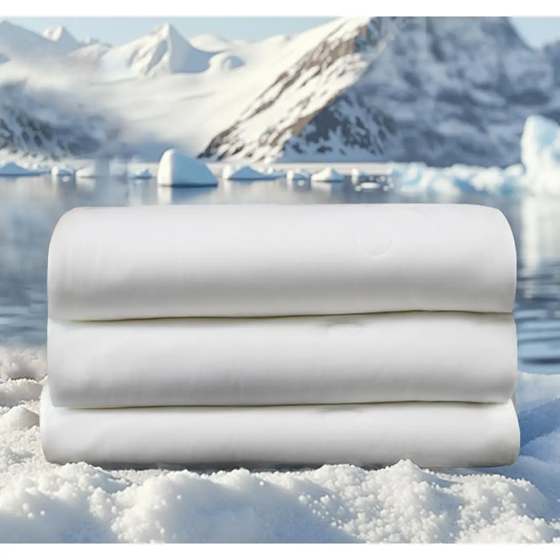 Queen Cooling Comforter with Tencel™ Fill for Hot Sleepers & Night Sweats - Lightweight, Breathable, Double-Sided Cold Blanket All Season Thin Bedding (White, Full 90"x 90")