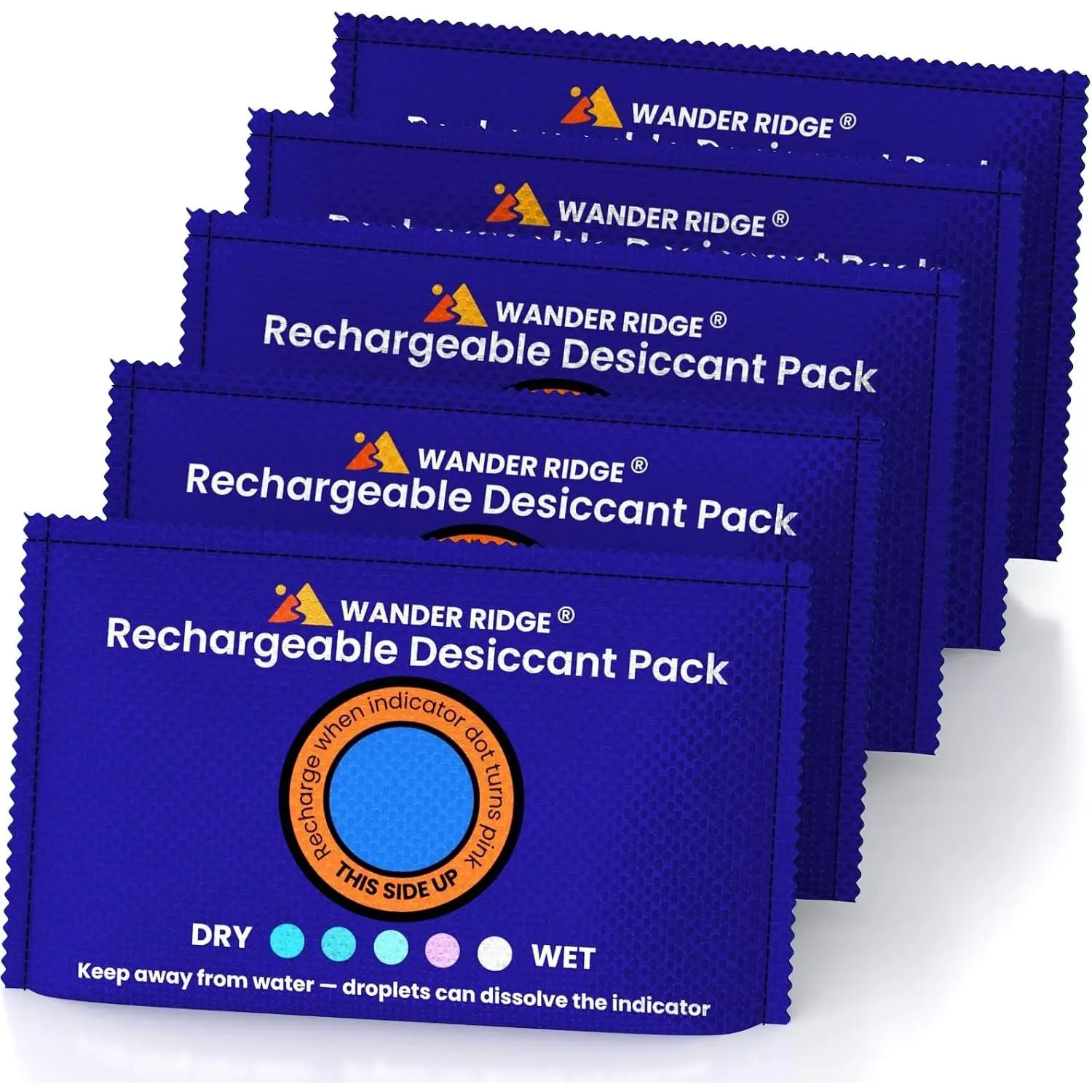 100g Rechargeable Desiccant Packs –  Silica Gel  Absorber,  Dehumidifier  Absorber with Humidity , Desiccant Packs for Storage, Closet &  Safe [5 Pack]