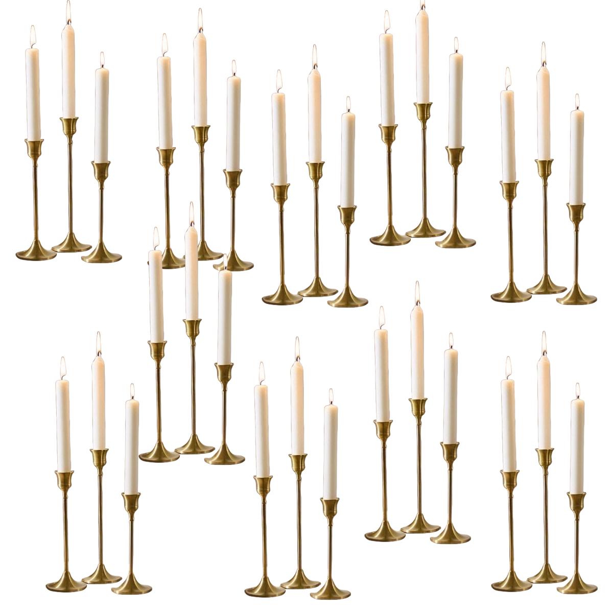 Elegant Romantic Vintage Metal Candle Holders, 30-Piece Set Candle Stands, Candlestick for Wedding, Dinner, Halloween and Home Interior Decor Ornaments, Interior Decoration Accessories