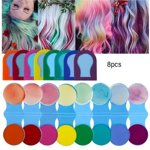 8-Color Kids Hair Dye Powder Set, Disposable Colorful Hair Dye Box, Water Washable, Non-Damaging, Long-Lasting, Perfect for Parties and Events