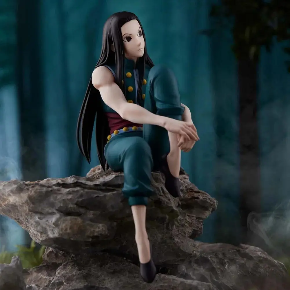 15cm Illumi Zoldyck PVC Figurine - Japanese Anime HUNTER x HUNTER Model, Unisex Collectible Ornament with Hisoka, Chrollo Lucilfer, Gon Freecss Theme Garage Kit Toy