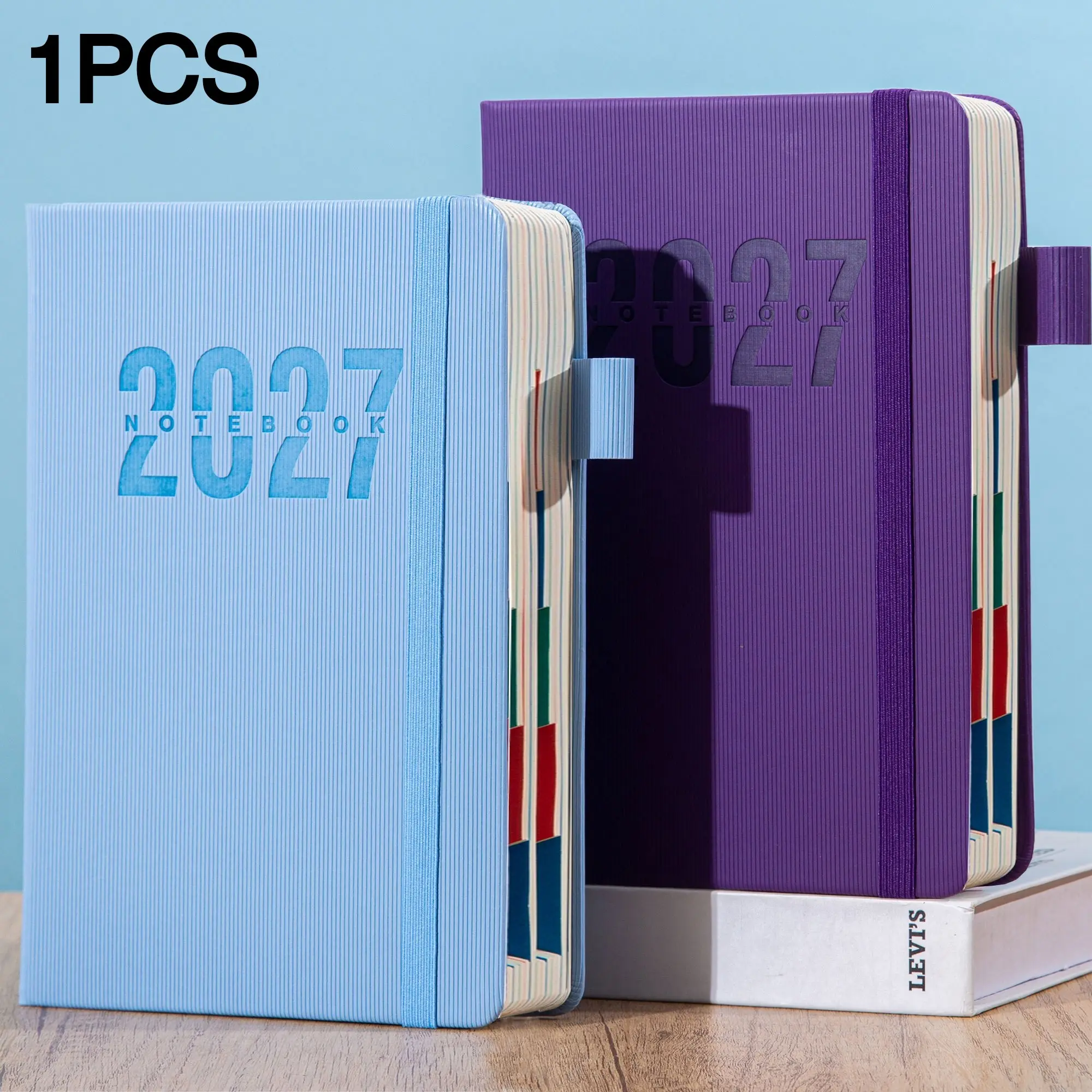 1Pc A5 Hardcover ner with 5 Included Stickers. 2027 New Log. Self-discipline Check-in ner. Time Management Notebook. Efficiency-boosting Schedule and . and Personal ning Supplies. Hardcover Bound Productivity Planner