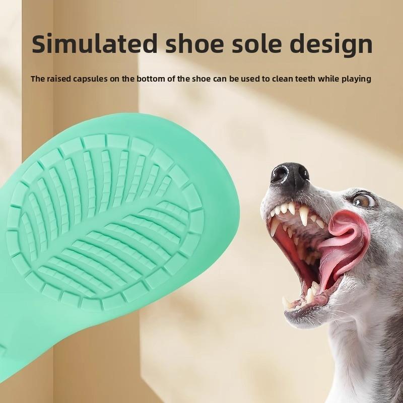 Squeaky Dog Toy - Soft Teething Chew Shoe for Puppies & Small Dogs - Durable Stuffed Animal with Built-in Squeaker - Fun Fetch & Cuddle Toy