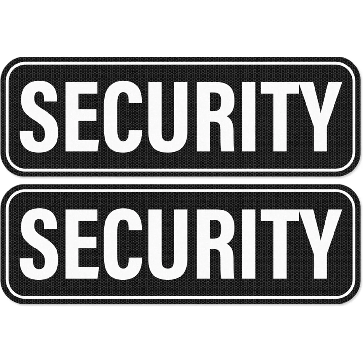 2-Pack Reflective Security Officer Vehicle Magnetic Signs, 18x6 in, Sturdy, Bold Lettering, Water Resistant, Abrasion Resistant, Long Wearing, Outdoor Safe, Reusable Decals for SUV/Truck Daily Patrols, After-Dark Visibility Boost