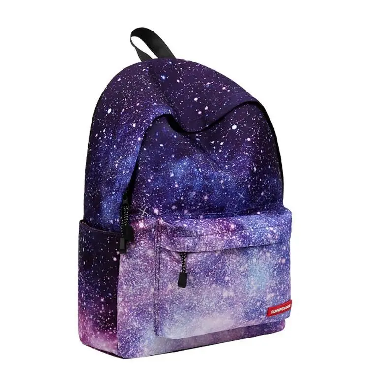 Nylon Schoolbag Backpack Plaid Starry Sky Schoolbag Student Canvas Backpack
