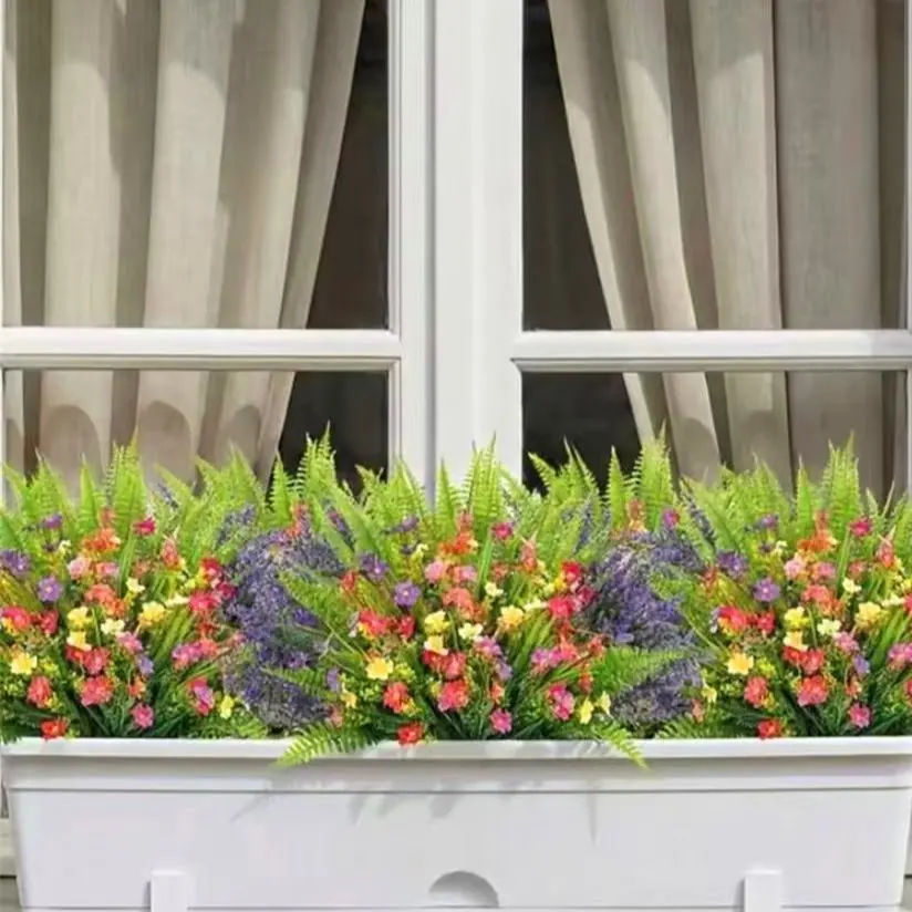 10pcs Artificial Flowers Leaves, Wedding Decoration, Plastic Greenery, Indoor Outdoor Wall Arch Decor, Spring Summer Centerpieces