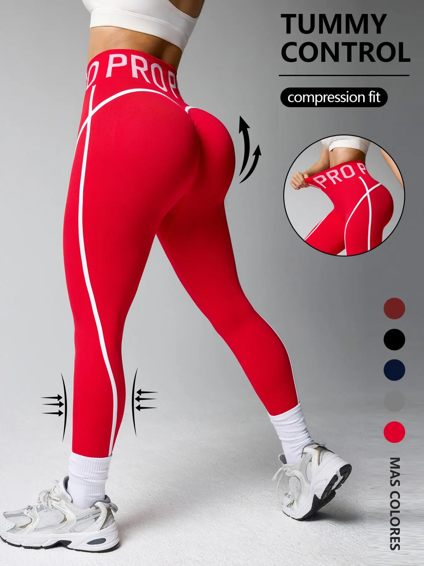 Women's High-Waisted Seamless Colorblock Stripe Compression Yoga Pants, Tummy Control, Butt Lifting, Elastic Comfort, Workout & Casual Wear, All-Season, Sport Leggings