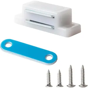 Cabinet  Latch White  Door Catch for Cupboard Wardrobe and Shutter Hardware  Closure, Pack of 4