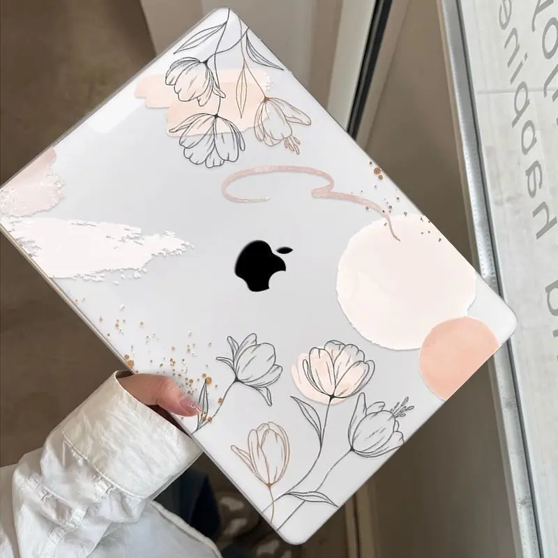 Macbook Transparent Print Case, Creative Painted Apple Laptop Hard Shell, 13.6 Air (a3113/a2681/a3240), Protective Cover for Macbook