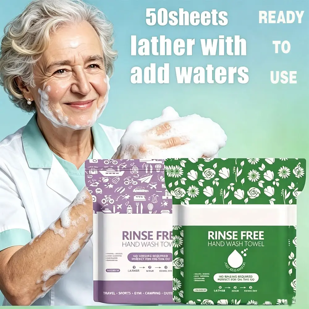 Disposable No-Rinse Bath Towel, 11.81x11.81in, 25 Sheets/pack, Ideal for Travelers, Seniors, Campers, Fitness Enthusiasts, Disposable Shower Towels