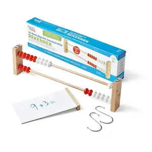 93440 20-Bead Giant Magentic Rekenrek Colored Abacus for Kids Wooden Counting Math Manipulatives Learn Counting and Numbers (Set of 1)