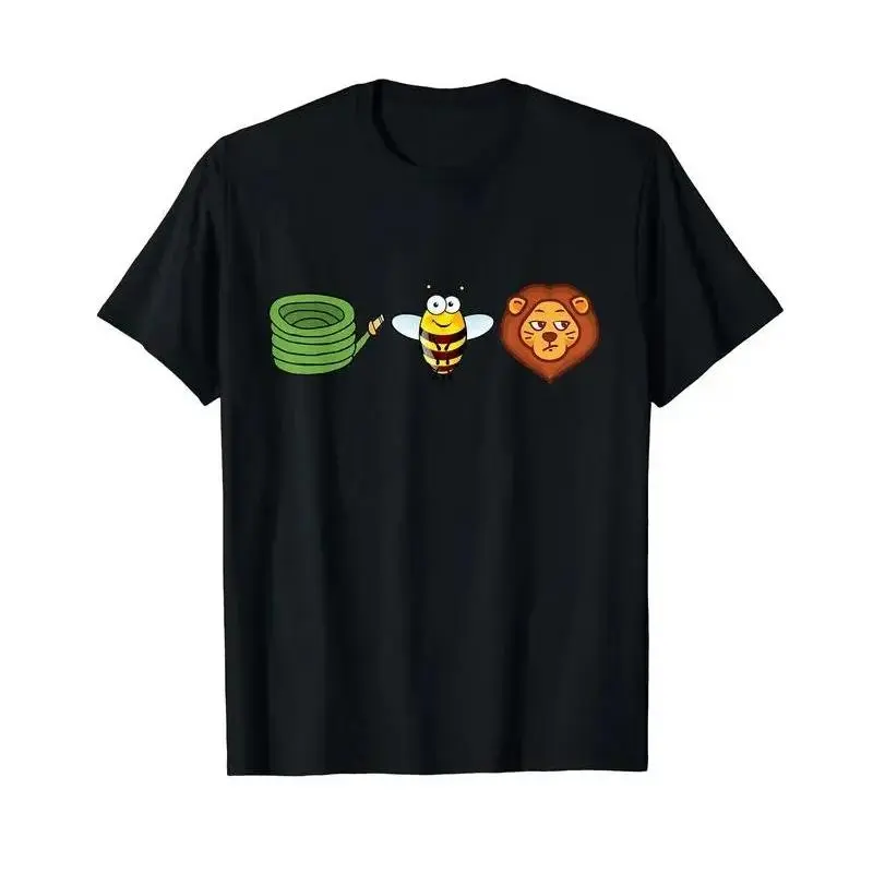 Hose Bee Lion Unisex T Shirts Cotton Short Sleeve T-Shirt Crew Neck Tees Casual Shirt Men's and Women's gift tshit