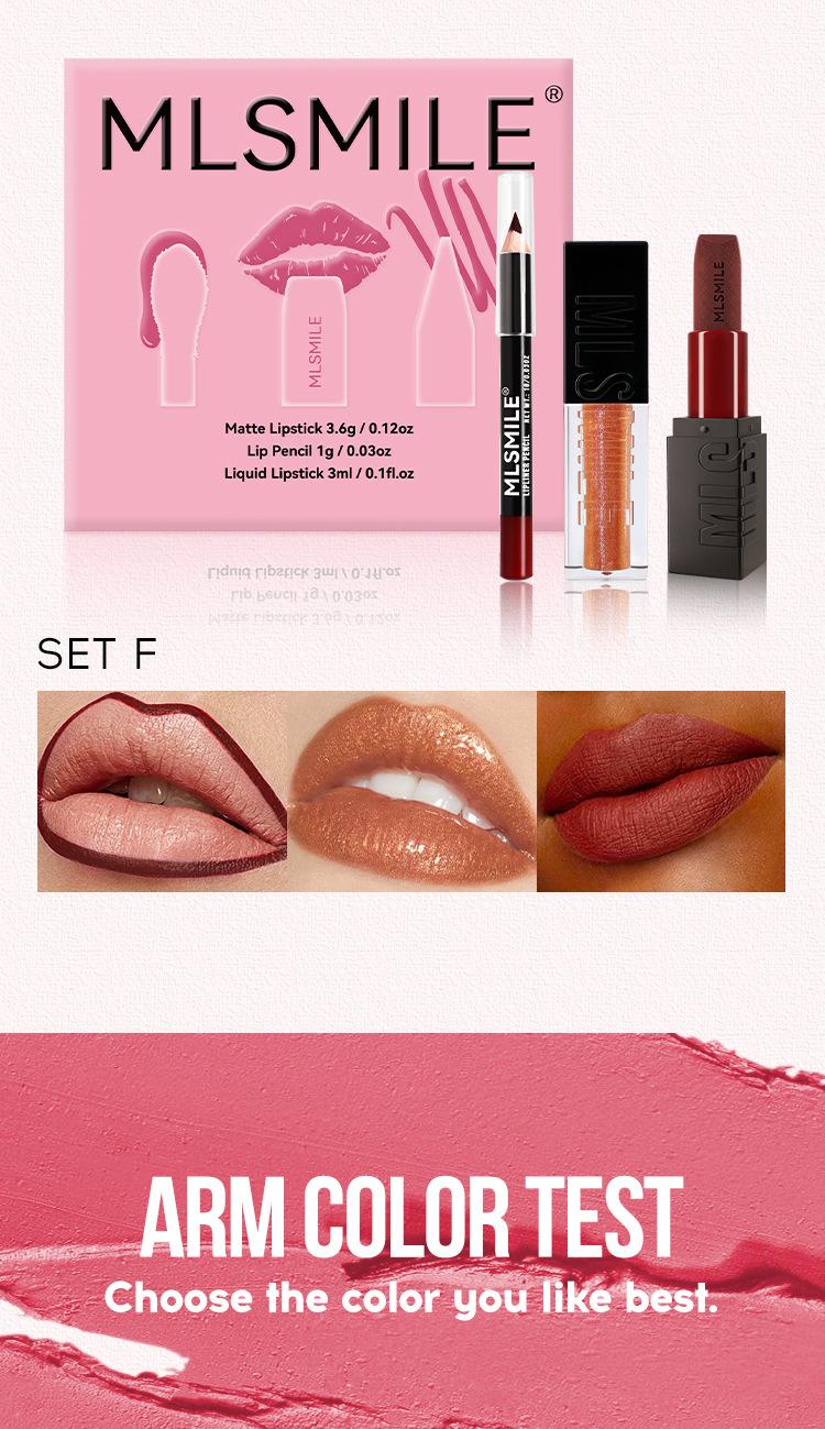 3-Piece Matte Lip Set – Lip Liner + Liquid Lipstick + Gloss, Smudge-Proof Transfer-Proof All-Day Wear, Complete Lip Combo for Every Look  lip gloss