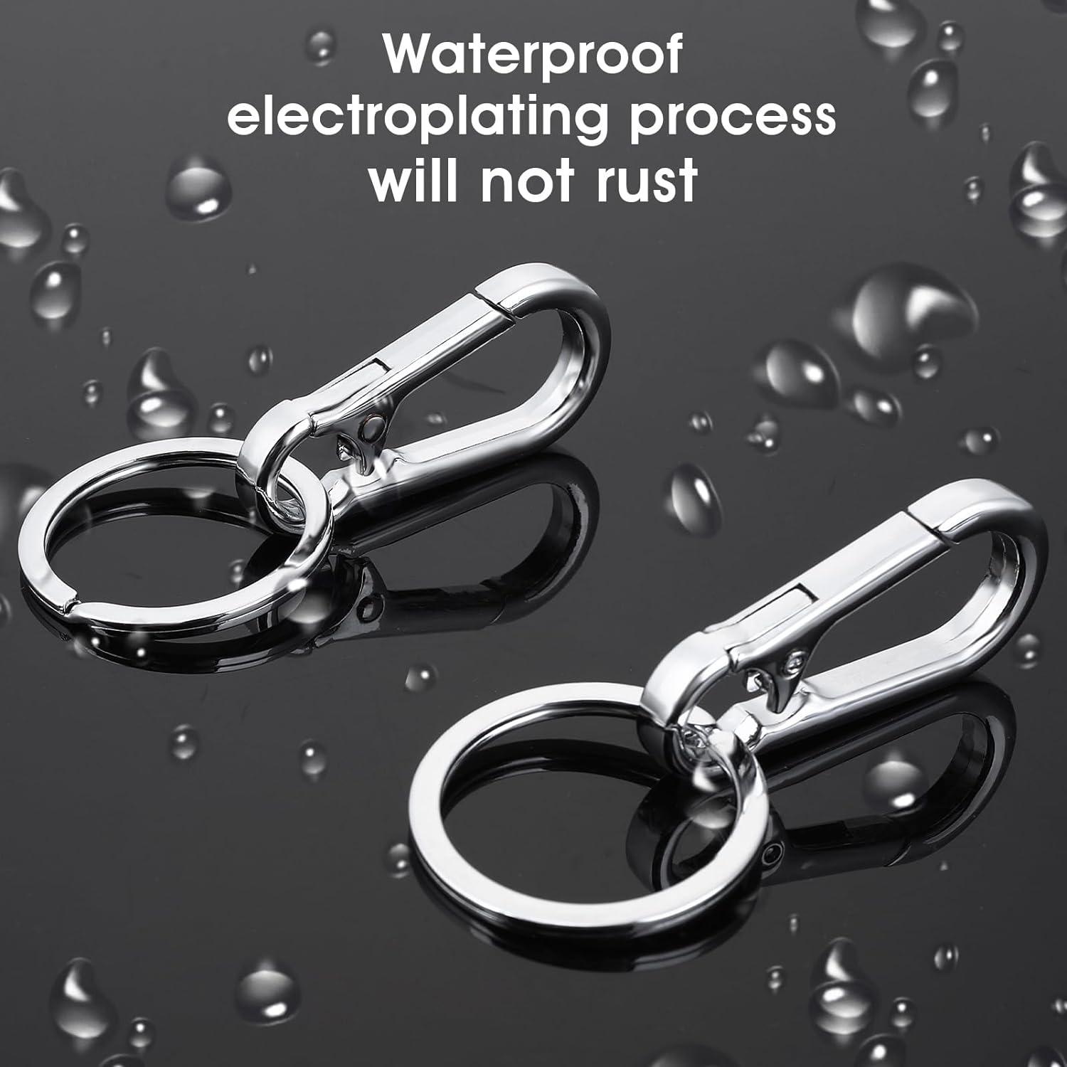 Durable Zinc Alloy Keychain, 4 Counts Metal Buckle Portable Keychain, Car Keychain, Spring Buckle Keychain, Quick Release Keychain, Men & Women Keychain, Keyring, Teenage Girl Gifts, Lightweight Keychain, Accessories