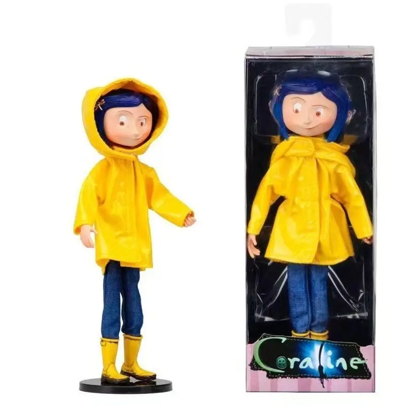 7-Inch Neca Movie Version Coraline Sleepwear Action Figure, Cute Cartoon Figurine, Collectible Model Toy, Perfect for Birthday, Party, Halloween Gifts