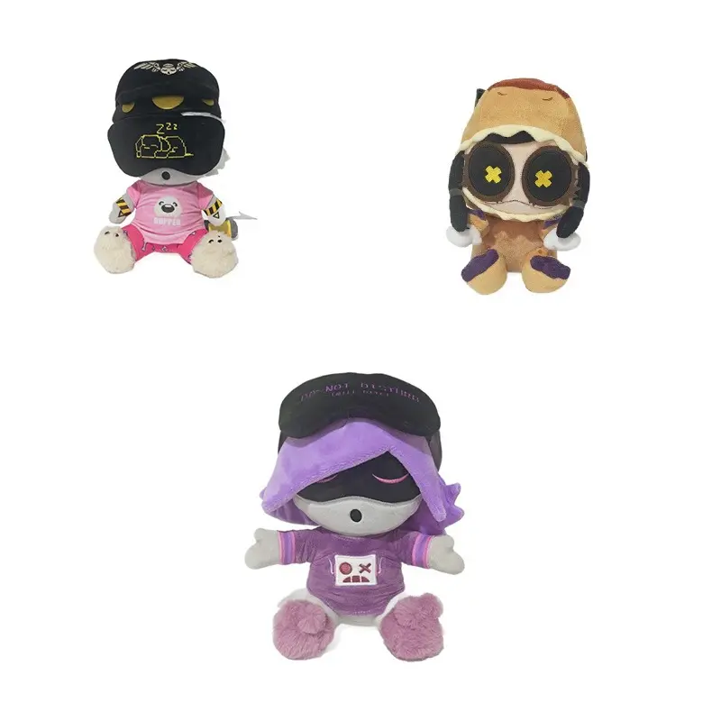 3 Pcs Murder Drones Plush Doll Complete Set Sleepwear Pajama Series Uzi N V Cute Robot Character Soft Short Plush Sitting Stuffed Toy Weird Sci-Fi Cartoon Decor Gift For Teens Animation Themed Birthday Christmas Party Favor Cross-Border Wholesale, Soft St