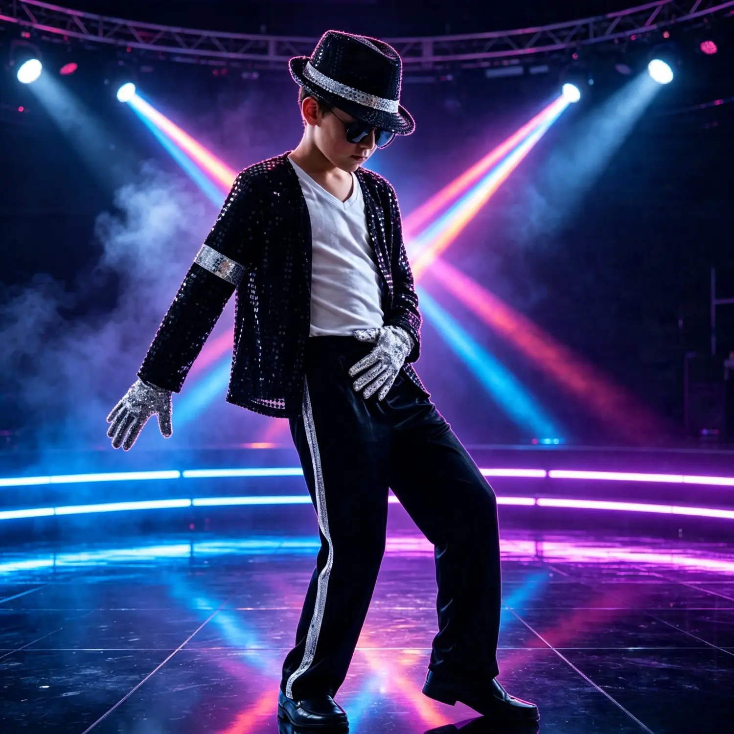 Adults Kids Men's 70s 80s 90s Pop Star Sequin Costume Full Set, Family Retro Disco Stage Performance & Dance Party Outfit for Halloween Cosplay