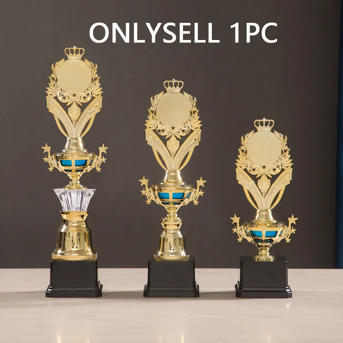 New Design Abs Blue Sapphire Style Trophy, Ideal for Any Competition and Award Ceremony, Perfect for School, Company, Community Events